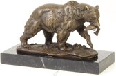 Beeld brons - Grizzlybeer - Dierenrijk - 12,6 cm hoog