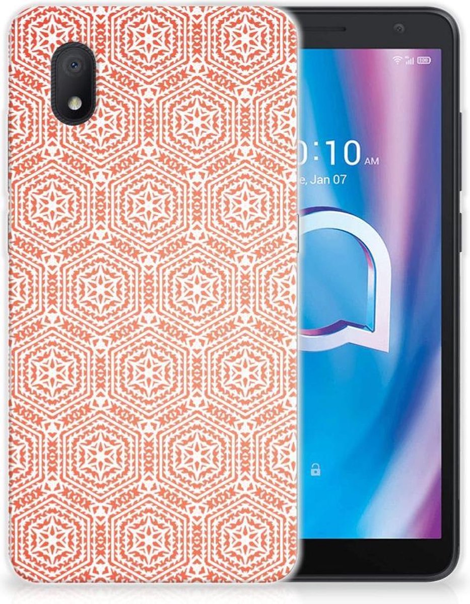 Back Cover voor Alcatel 1B (2020) TPU bumper Pattern Orange