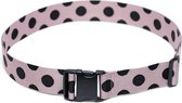 Luggage Belt - Ash Rose/Black Polka Dot