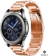 Stalen Smartwatch bandje - Geschikt voor  Samsung Gear S3 Classic & Frontier stalen band - rosé goud - Strap-it Horlogeband / Polsband / Armband