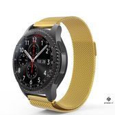 Milanees Smartwatch bandje - Geschikt voor  Samsung Galaxy Watch Milanese band 45mm / 46mm - goud - Strap-it Horlogeband / Polsband / Armband