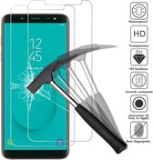Screenprotector Glas - Tempered Glass Screen Protector Geschikt voor: Samsung Galaxy J6 2018 - 2x