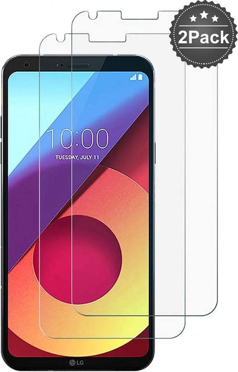 Screenprotector Glas - Tempered Glass Screen Protector Geschikt voor: LG Q6 - 2x