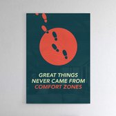 Walljar - Comfort Zones - Muurdecoratie - Poster met lijst