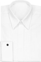 GENTS | Smoking Overhemd Heren Volwassenen plat plisse Maat XL7 43/44 | Extra Lange Mouwen
