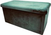 Rox Living Poef Opvouwbaar 76 X 38 X 38 Cm Fluweel Groen