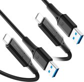 Spigen PowerArc ArcWire Gevlochten USB-C Kabel 1 Meter Zwart