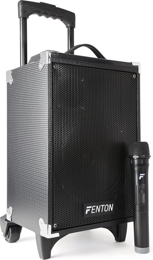 Fenton LIVE280 – Altavoz Bluetooth con microfono 900W con Doble woofer 8, batería, USB, MicroSD, Bluetooth 5.0, LED, 2 micrófonos Karaoke, Altavoz Fiesta portátil Equipo de Sonido Profesional Negro Fenton LIVE280 – Altavoz Bluetooth con microfono 900W con Doble woofer 8, batería, USB, MicroSD, Bluetooth 5.0, LED, 2 micrófonos Karaoke, Altavoz Fiesta portátil Equipo de Sonido Profesional Negro