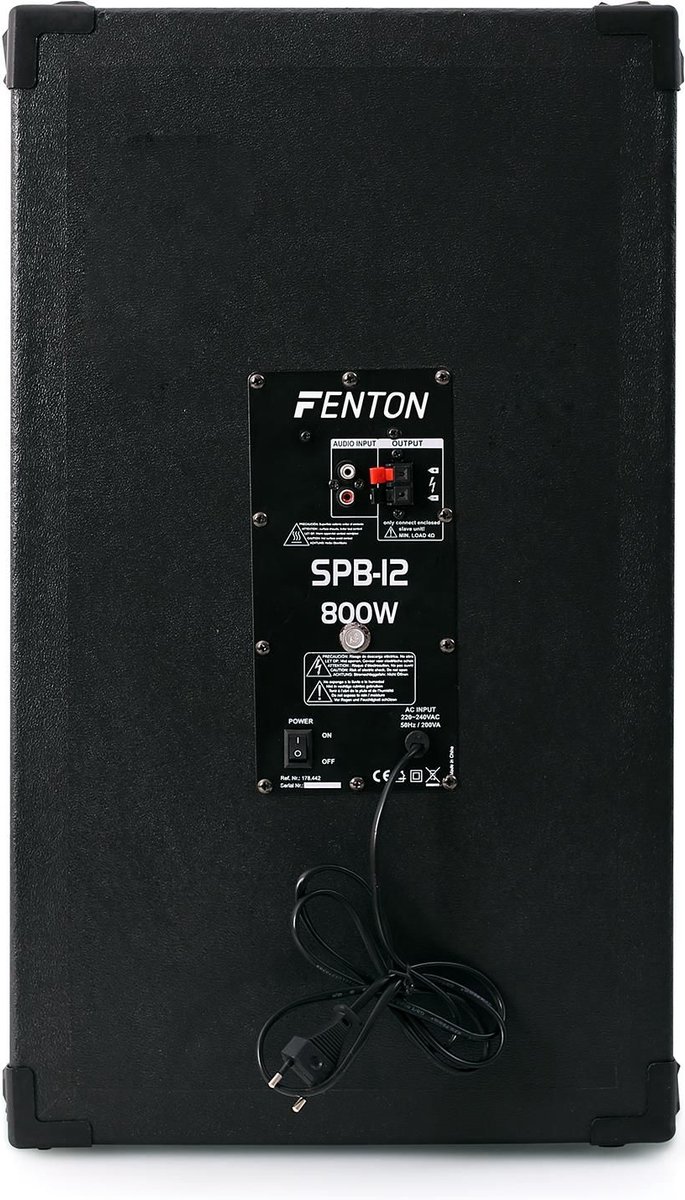 Actieve speakerset - Fenton SPB-12 speakers 800W - Bluetooth speakers - Ook  geschikt... | bol.com