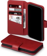 iPhone 12/12 Pro Bookcase hoesje - CaseBoutique - Effen Rood - Leer