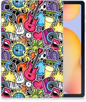 Cover Geschikt voor Samsung Galaxy Tab S6 Lite | Tab S6 Lite 2022 Siliconen Hoesje met foto Punk Rock met transparant zijkanten
