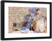 Foto in frame Abstracte bruid, 120x80, beige, Premium print