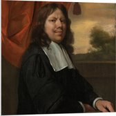 Forex - Oude meesters - Zelfportret, Jan Havicksz. Steen, ca. 1670 - 80x80cm Foto op Forex