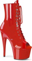 Pleaser Plateau Laarzen, Paaldans schoenen -42 shoes- ADORE-1021 Paaldans schoenen Rood