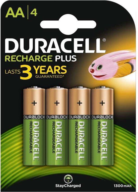 Duracell - 4 x AA Recharge Plus 1300 mAh
