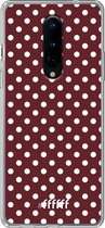 OnePlus 8 Pro Hoesje Transparant TPU Case - Burgundy Dots #ffffff