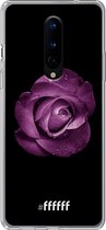 OnePlus 8 Hoesje Transparant TPU Case - Purple Rose #ffffff