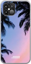 iPhone 12 Pro Max Hoesje Transparant TPU Case - Sunset Palms #ffffff