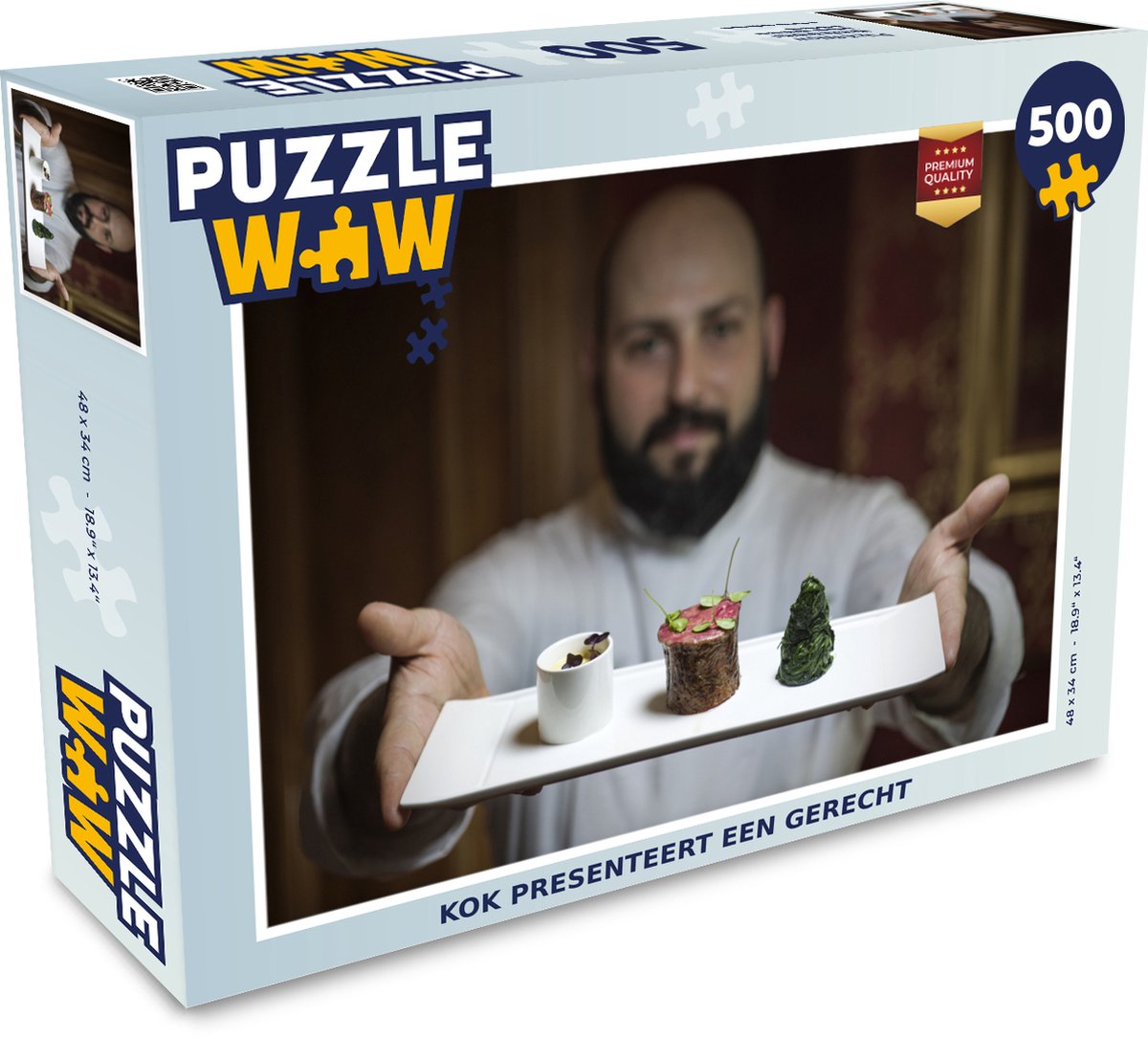 Afbeelding van product Puzzel 500 stukjes Kok - Kok presenteert een gerecht - PuzzleWow heeft +100000 puzzels