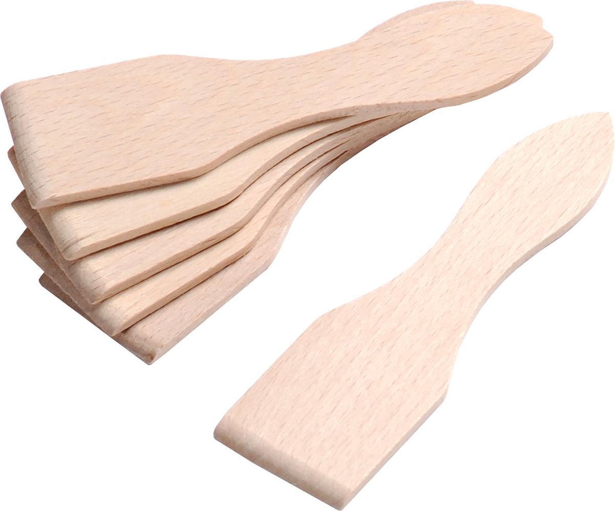 12x Spatules en bois gourmet / raclette 15 cm - Petites spatules