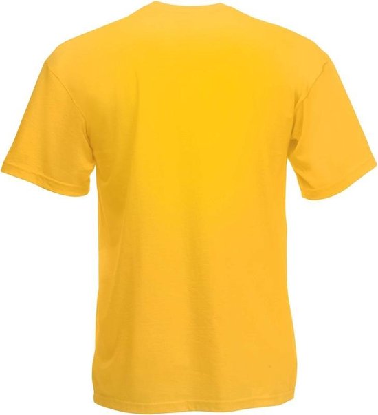 Grote maten basic gele t-shirt voor heren - voordelige katoenen shirts 3XL (46/58)