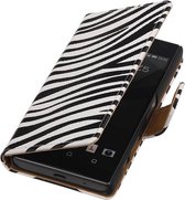 Wicked Narwal | Zebra bookstyle / book case/ wallet case Hoes voor sony Xperia Z5 Compact Wit