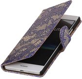 Wicked Narwal | Lace bookstyle / book case/ wallet case Hoes voor Huawei P9 Lite Blauw