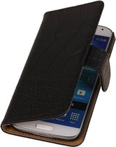 Wicked Narwal | Croco bookstyle / book case/ wallet case Hoes voor Huawei Huawei Ascend G730 Zwart