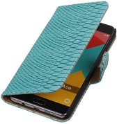 Wicked Narwal | Snake bookstyle / book case/ wallet case Hoes voor Samsung Galaxy A5 (2016) A510F Turquoise