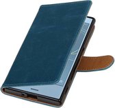 Wicked Narwal | Premium TPU PU Leder bookstyle / book case/ wallet case voor Sony Xperia  XZs Blauw