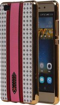 Wicked Narwal | M-Cases Ruit Design backcover hoes voor Huawei P8 Lite Wit