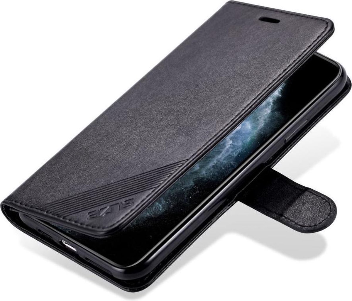 AZNS Portemonnee Stand Hoesje Zwart Geschikt voor Apple iPhone 12 Mini