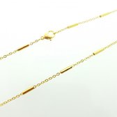 Ketting-anker schakel-staal-45cm-1,5mm-goudkleurig