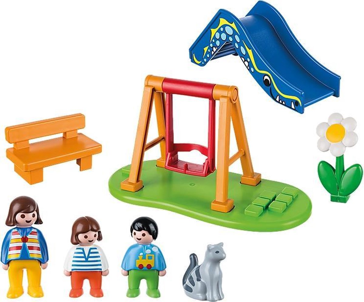 Playmobil - 9423 - Parc de Jeu avec Toboggan Coloré 38 x 27 x 20 cm