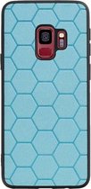 Wicked Narwal | Hexagon Hard Case voor Samsung Samsung Galaxy S9 Blauw