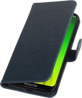 Wicked Narwal | Premium bookstyle / book case/ wallet case voor Motorola Motorola Motorola Moto G7 Power Blauw