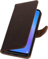 Wicked Narwal | Premium bookstyle / book case/ wallet case voor Huawei P Smart Plus Mocca