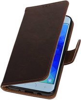 Wicked Narwal | Premium bookstyle / book case/ wallet case voor Samsung Samsung Galaxy J3 2018 Mocca