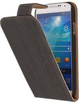 Wicked Narwal | Wood Classic Flip Hoes voor Samsung Galaxy S4 i9500 Grijs