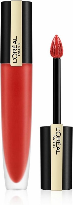 L'oréal paris rouge signature lippenstift - 113 i don't - rood - matte vloeibare lipstick