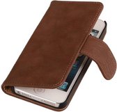 Wicked Narwal | Bark bookstyle / book case/ wallet case Hoes voor iPhone 4 Bruin
