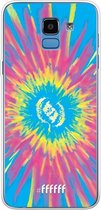 Samsung Galaxy J6 (2018) Hoesje Transparant TPU Case - Flower Tie Dye #ffffff