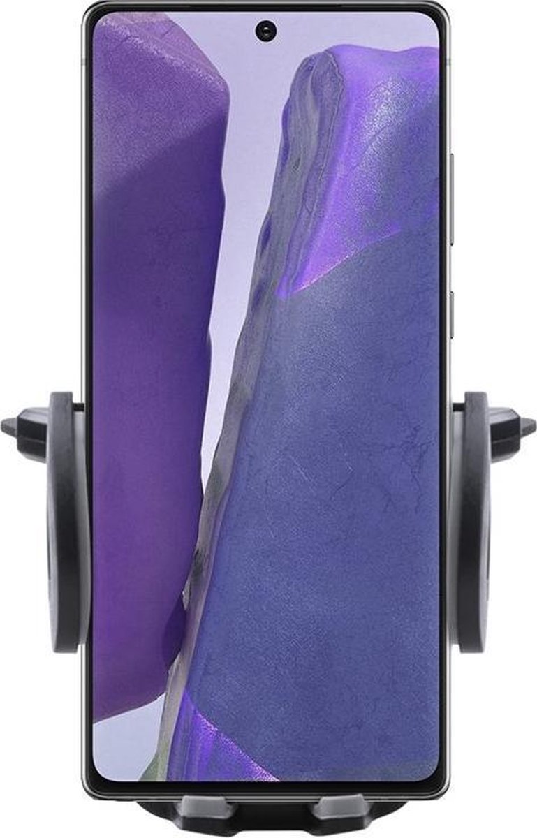 Shop4 - Samsung Galaxy Note 20 Autohouder Verstelbare CD Houder Zwart met Draaiklem Zwart