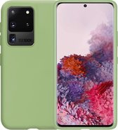 Samsung Galaxy S20 Ultra Hoesje Siliconen Case Back Cover Hoes - Groen