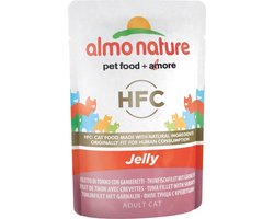 Almo Nature HFC Kat Jelly Pouch Tonijnfilet - Garnalen 55 gr