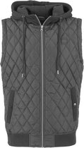 Urban Classics Mouwloos jacket -S- Diamond Quilted Zwart