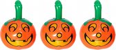 3x stuks halloween versiering opblaas pompoen van 46 cm - Feestartikelen en decoraties