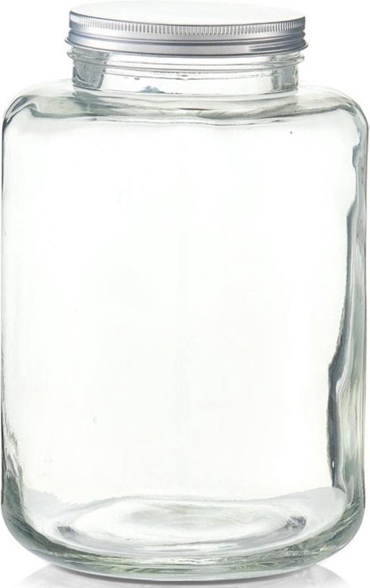 1x Glazen voorraadpotten/koekjespotten 7000 ml 20 x 30 cm - Keukenbenodigdheden - Bewaarpotten/voorraadpotten - Snoeppotten - Koekjespotten - Voedsel bewaren/opslaan