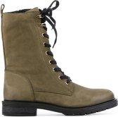 Lina Locchi Vrouwen Textiel     Biker boots / Laarzen / Damesschoenen L1028 sue - Groen - Maat 36