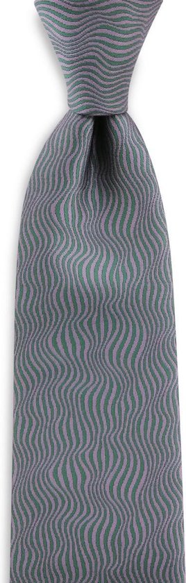 Cravate Sir Redman Dressed Volume vert, microfill polyester tissé, vert / mauve